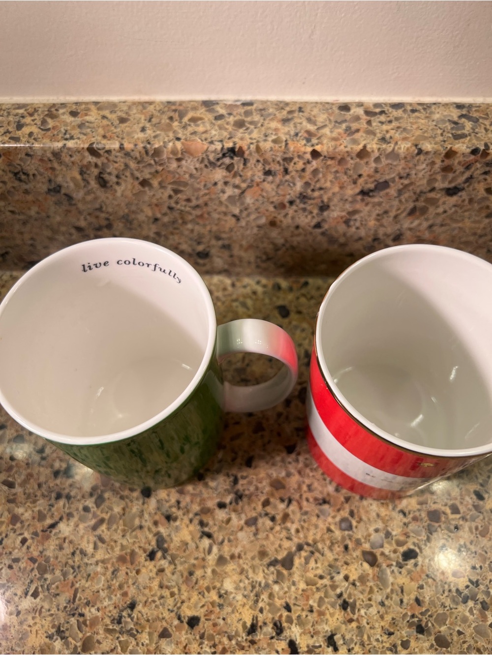 Kate Spade by Lenox green and red striped mug duo with gold accents - Picture 5 of 10